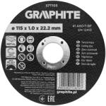 GRAPHITE disc de tăiere pentru metal, oxid de aluminiu 115x1x22, 2 41 A60-T-BF (57T105) Disc de taiere