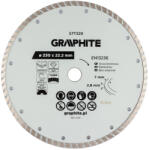 GRAPHITE disc de tăiere cu diamant turbo, 230 x 22, 22 mm, tăiere uscată (57T320) Disc de taiere