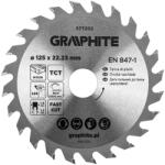 GRAPHITE lamă de ferăstrău, ferăstrău lat, 125 x 22, 23 mm, 24 de dinți (57T202)