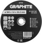 GRAPHITE disc de tăiere pentru metal, oxid de aluminiu 180x1, 6x22, 2 41 A46-T-BF (57T111) Disc de taiere