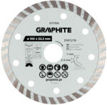 GRAPHITE disc de tăiere cu diamant turbo, 150 x 22, 22 mm, tăiere uscată (57T319) Disc de taiere
