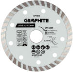 GRAPHITE disc de tăiere cu diamant turbo, 115 x 22, 22 mm, tăiere uscată și umedă (57T316) Disc de taiere