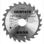 GRAPHITE lamă de ferăstrău, ferăstrău lat, 160 x 30 mm, 24 de dinți (57T209)
