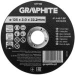 GRAPHITE disc de tăiere pentru metal, oxid de aluminiu 125x2x22, 2 41 A46-T-BF (57T110) Disc de taiere