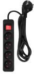 NEO TOOLS prelungitor cu priză multiplă 1, 5 m, 3x1, 5 mm2, 4 prize, negru, ON/OFF (90184)