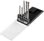 GRAPHITE set de burghie pentru beton, SDS PLUS, cu două muchii, spirală dublă, 5-10 mm, set de 5 buc (56T169) Burghiu