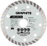 GRAPHITE disc de tăiere cu diamant turbo, 125 x 22, 22 mm, tăiere uscată (57T317) Disc de taiere