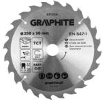 GRAPHITE lamă de ferăstrău, ferăstrău lat, 250 x 30 mm, 24 dinți (57T230)