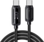Essager ES-X57 - 1 metru, USB Type-C - USB Type-C cablu . Afișaj digital, încărcare 100W, husă din material perlat (EXCTT1-XLA01)