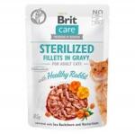 CARNILOVE Brit Care macskafilé mártásban steril, egészséges nyúl változatban: 85 g