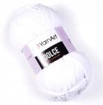 YARNART Kötőfonal YarnArt Dolce 741 fehér, díszes, 100g/120m (8681338508745)