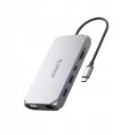 ORICO Usb-c Hub dokkoló állomás Orico Xcr 12 az 1-ben2xHDMI 4K 60Hz PD100W RJ45 Szürke (6941788803893)