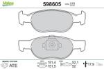 VALEO Fékbetét készlet VALEO 598605 for FIAT, LANCIA (598605)