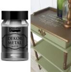 Pentart dekormetál festék, matt, 100 ml - antracit