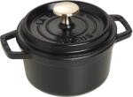 Staub Cocotte öntöttvas fazék fedővel, kerek, fekete (40509-476-0)