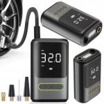 VERK GROUP Elektromos Kerékpár Pumpa Kerékpár Autó Kompresszor Zseblámpa 10BAR LCD (5907451376799)
