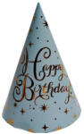 Balloons4party Set 8 coifuri albastru 16 cm Happy Birthday