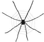  Fekete pókháló XL pókkal (Ø 200 cm) (72427)