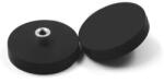 Magnetrend Magnet neodim oala cauciucat negru D31mm cu bucsa cu filet interior M4 (11002008)