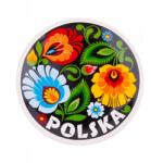 Folkstar Kerámia Mágnes Tányér Folk Vadász Minták Fekete Lengyel (31713)