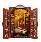 Habarri Book nook Diy CuteBee Emlékek a Retro Könyvesboltból Miniatűr Led házikó (PRC)