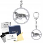 Mejk Jewellery Kulcstartó Cavalier King Charles spániel Ezüst925 Gravírozás Ingyenes (BE R830)