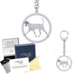 Mejk Jewellery Ezüst kulcstartó Porcelán 925 Ajándék Dedikálás Gravírozás Ingyenes (Porcelaine)