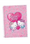 COOLPACK Kerekbrulion B5 100K. Rács Műanyag Spirál Hello Kitty Pink Minta 1 (13211PTR)