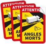  Strobo figyelmeztető matricák Attention Angles Morts 3 db-os LKW-hoz