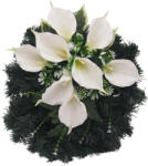  Selyemkoszorú (42cm) - Kála - Fehér #P1