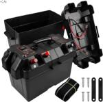  Tároló doboz Akkumulátor ház 12V Doboz Voltmérő Usb lakókocsi (RC-K-2449)