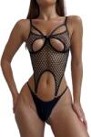 The Black Feline Erotikus Fehérnemű Szett Szexi hálós női body M-es