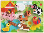 Tooky Toy 3D Дървен пъзел Tooky Toy - Ферма, 8 части (109490)
