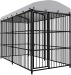 vidaXL Padoc pentru câini de exterior, cu acoperiș, 300 x 150 x 210 cm (170891)