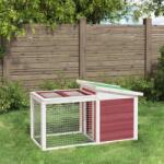 vida XL Cușcă pentru iepuri cafeniu 100, 5x54x55 cm lemn masiv de pin