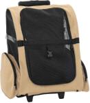 vidaXL Cărucior pentru animale de companie 3 în 1, design nisipos, 48x32x(57-106) cm, material Oxford (42007370)