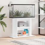 vidaXL Suport pentru acvariu, alb, 80x35x60 cm, lemn prelucrat (833575)
