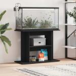 vidaXL Suport pentru acvariu, negru, 80 x 35 x 60 cm, lemn prelucrat (833576)