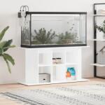 vida XL Suport acvariu, alb extralucios, 120x40x60 cm, lemn prelucrat