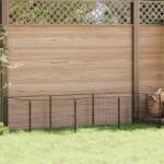 vidaXL Padoc pentru câini, negru, 3 m2, oțel (3082093)