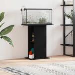 vidaXL Suport acvariu Stejar negru 60, 5x36x72, 5 cm Lemn prelucrat (862157)