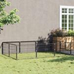 vidaXL Padoc pentru câini, negru, 6 m2, oțel (3082110)
