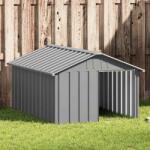 vidaXL Casă pentru câini, gri, 116, 5x153x81, 5 cm, oțel galvanizat (171543)