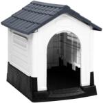vidaXL Cușcă pentru câini gri 57x68x66 cm polipropilenă (152228)
