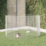 vidaXL Adăpost pentru animale cu 10 panouri, 54x100 cm fier galvanizat (171583)