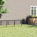vidaXL Padoc pentru câini, negru, 18 m2, oțel (3082116)