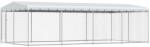 vidaXL Padoc pentru câini de exterior, cu acoperiș, 7, 6 x 3, 8 x 2, 3 m (144937)