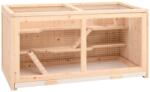 vida XL Cușcă pentru hamsteri 89, 5x45x45 cm, lemn masiv de brad