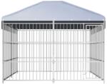 vidaXL Padoc de exterior cu acoperiș pentru câini, 300x300x200 cm (144625)