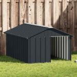 vidaXL Casă pentru câini antracit 116, 5x153x81, 5 cm oțel galvanizat (171541)